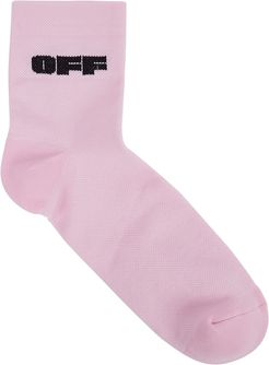 Pink logo socks