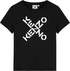 Black logo-print cotton T-shirt