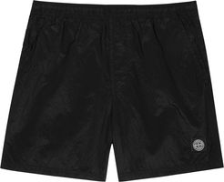Black nylon swim shorts
