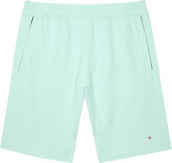 Marina mint cotton-blend shorts