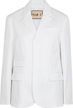 White stretch-twill blazer