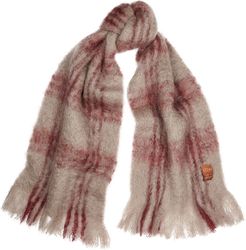 Bufanda Checks mohair-blend scarf