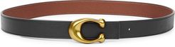 Black reversible leather belt