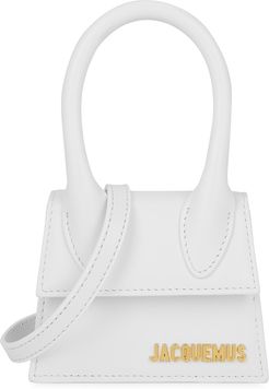 Le Chiquito white leather top handle bag