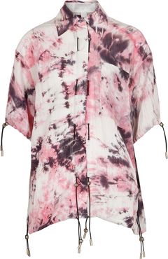 Tie-dyed shell shirt