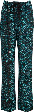 Veronica printed straight-leg trousers