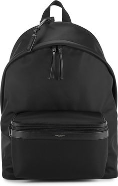 City black nylon backpack