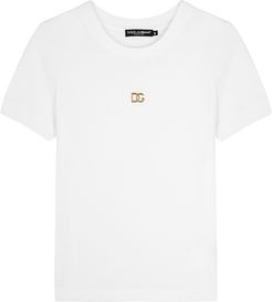 White logo cotton T-shirt