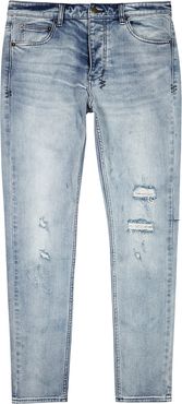 Chitch light blue distressed slim-leg jeans