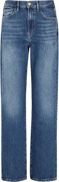 Le Jane dark blue straight-leg jeans