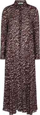 Conor printed chiffon shirt dress