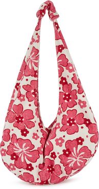 Hawi floral-print terry shoulder bag