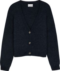Navy knitted cardigan