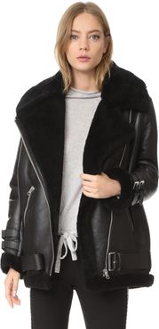 Velocite Shearling Moto Jacket