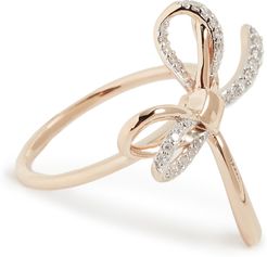 14k Large Pave Bow Ring