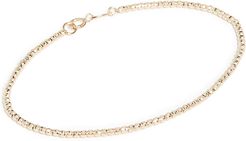 14k Tiny Bead Chain Bracelet