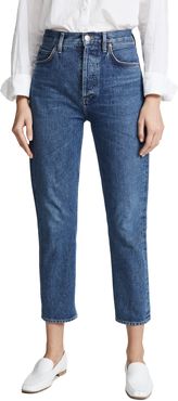 Riley High Rise Straight Crop Jeans