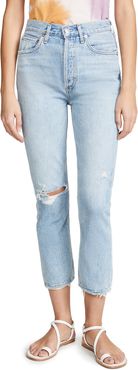 Riley High Rise Straight Crop Jeans