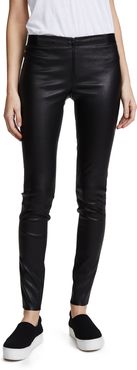 Zip Front Leather Leggings