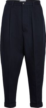 Wool Carrot Fit Trousers
