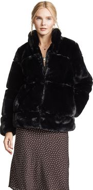 Sarah Quilted Faux Fur Coat