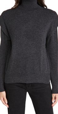 Flange Shoulder Cashmere Turtleneck