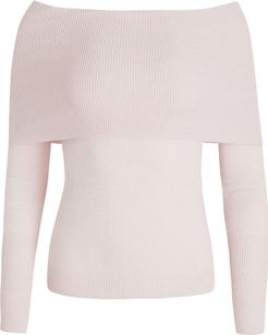 Angelina Off Shoulder Cashmere Sweater