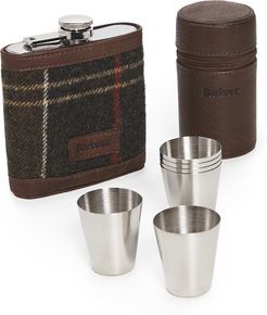 Tartan Hip Flask and Cups Gift Set