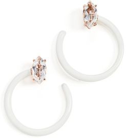 Small Tendril Circle Earrings