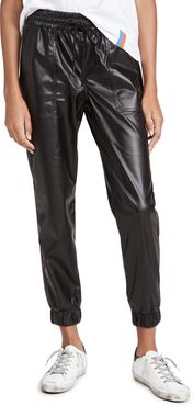 Black Widow Faux Leather Joggers