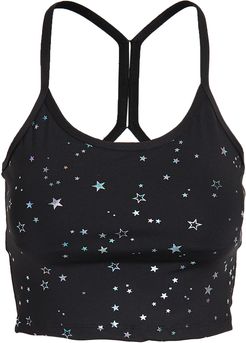 Tossed Star Slim Racerback Cropped Tank