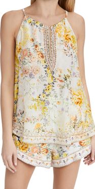 Flared Cami with Neck Tie