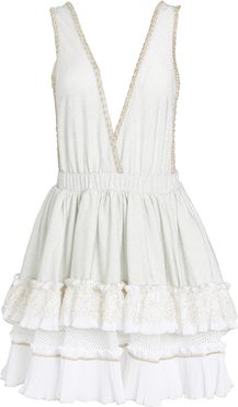 Halter Embroidered Dress