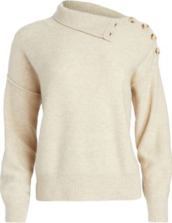 Button Neck Cashmere Sweater