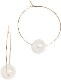 Freshwater Cultured Pearl Around Hoop Earrings