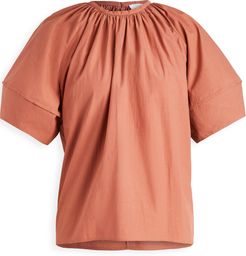 Margot Poplin Puff Sleeve Top