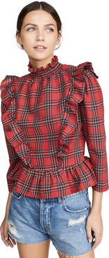 Tartan Ruffled Top