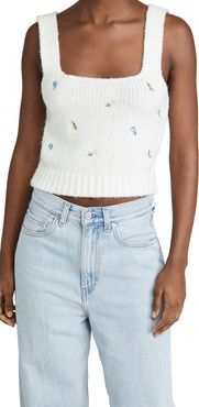 Embroidered Knit Top