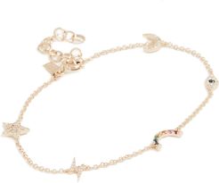 14k Gold Diamond Cosmic Charm Bracelet