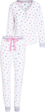 Velour Nebula Dots Henley PJ Set