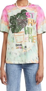 Stay Home White Tie Dye T-Shirt