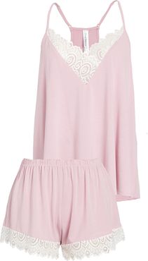 Floretta II Knit Cami Pajama Set with Lace Trim