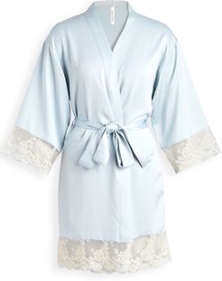 Rosa Charmeuse Embroidered Kimono