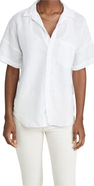 Rose Linen Button Down Shirt