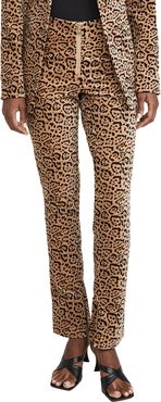 Velvet Leopard Suit Pants