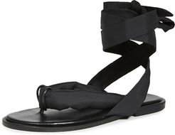 Puffy Wrap Sandals