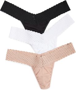 Eco Cotton Low Rise Thong 3 Pack