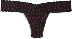 Cross Dyed Leopard Low Rise Thong