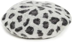 Knit Leopard Beret