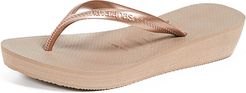 High Light Wedge Flip Flops